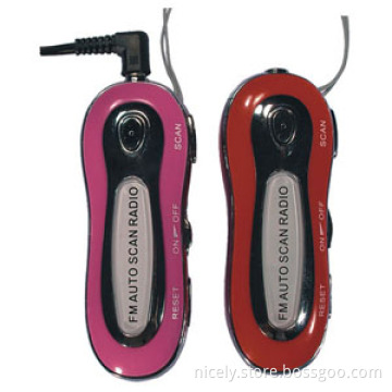 fm auto scan radio with earphone